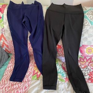 2 pair lululemon athletica workout leggings.